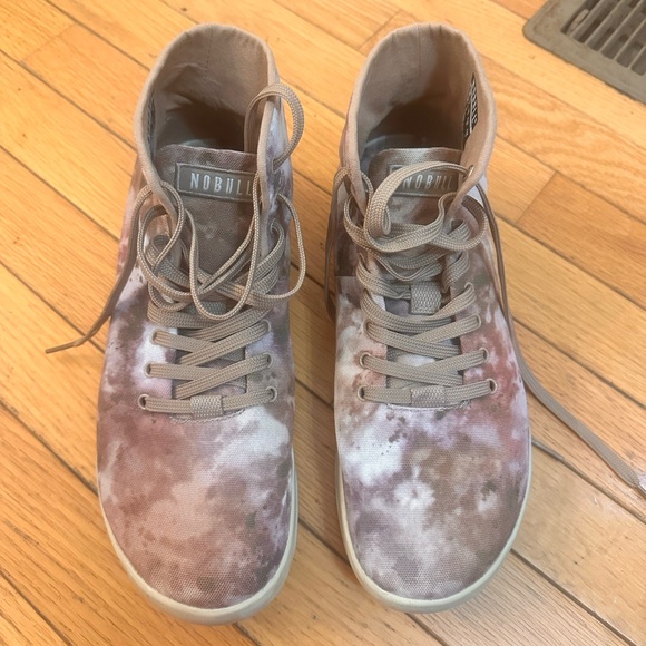 NOBULL HIGH-TOP EARTH TIE-DYE CANVAS TRAINERS - Picture 2 of 6